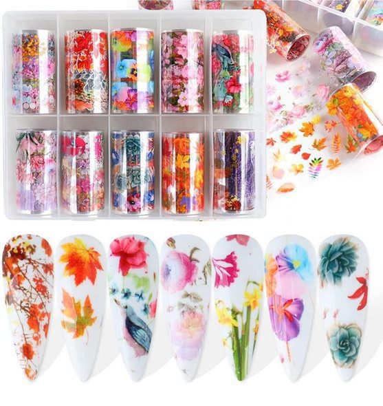 Flower pattern nail foils