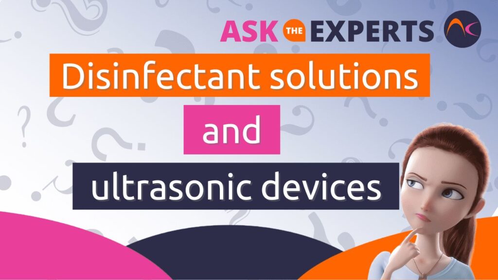 disinfectant solutions and ultrasonic devices